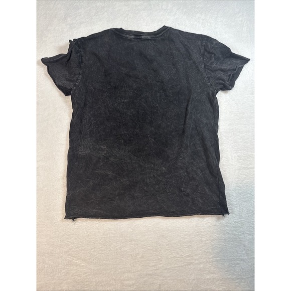 Women's Size Medium Affliction Black Tshirt Grunge Punk Edgy 100% Cotton - Picture 6 of 6